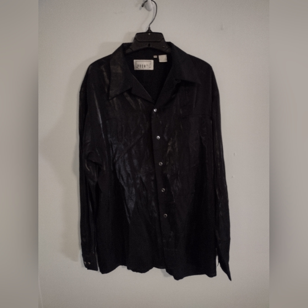 𝅺nwot Pronti Button Down Shirt Size XL Color Black